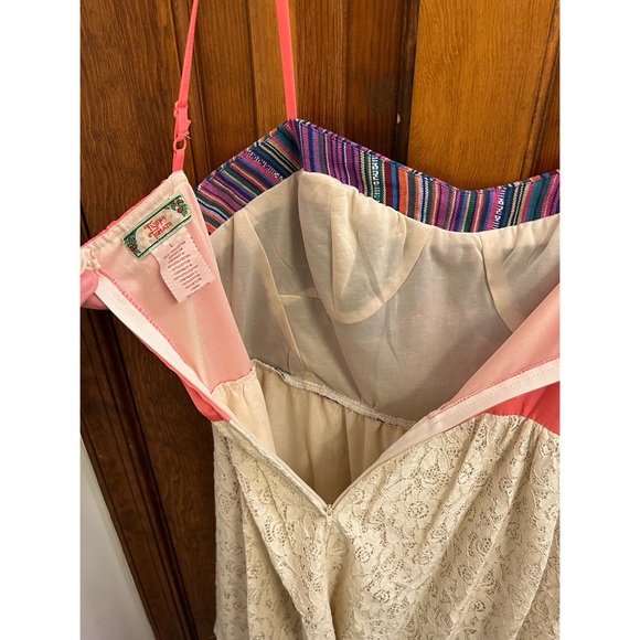 Boho hippie summer mini dress size L - Picture 5 of 5